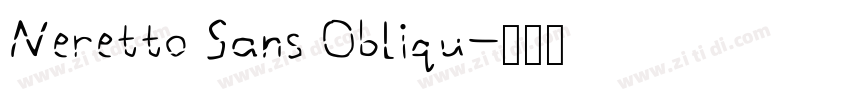 Neretto Sans Obliqu字体转换